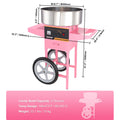 Cotton Candy Machine 1000W Cart Sugar Floss Maker Party Commercial
