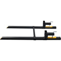 Pallet Forks, 907 kg Tractor Bucket Forks, 1490 mm Total Length Clamp on Pallet Forks with Adjustable Stabilizer bar, Heavy Duty Pallet Forks for Tractor Attachments, Skid Steer, Loader Bucket