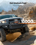 12V Electric Winch 4500kg Synthetic Rope Wireless Remote IP67