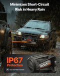 12V Electric Winch 4500kg Synthetic Rope Wireless Remote IP67