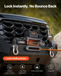 12V Electric Winch 5400kg Synthetic Rope Wireless Remote IP67