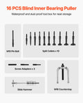 Blind Hole Bearing Puller Set 16 Piece Slide Hammer Extraction Tool Kit