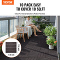 Interlocking Deck Tiles 10 Pack 12x12 Dark Brown Outdoor Flooring