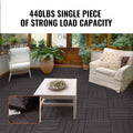 Interlocking Deck Tiles 10 Pack 12x12 Dark Brown Outdoor Flooring