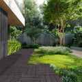 Interlocking Deck Tiles 10 Pack 12x12 Dark Brown Outdoor Flooring