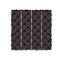 Interlocking Deck Tiles 10 Pack 12x12 Dark Brown Outdoor Flooring