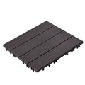 Interlocking Deck Tiles 10 Pack 12x12 Dark Brown Outdoor Flooring