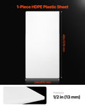 HDPE Plastic Sheet 610x1219mm 13mm Thick White High Density