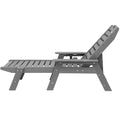 VEVOR Outdoor Chaise Lounge 6 Position Reclining Grey Patio Bench