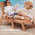Chaise Lounge 6 Position Adjustable 181kg Weight Capacity Brown