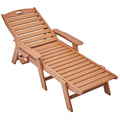 Chaise Lounge 6 Position Adjustable 181kg Weight Capacity Brown
