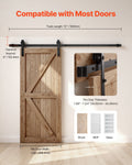Sliding Barn Door Hardware Kit 1830mm Single Black