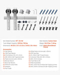 8FT Sliding Barn Door Hardware Kit 330LBS Single Track 42-48