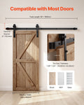 Sliding Barn Door Hardware Kit 1500mm Black Single