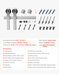 Sliding Barn Door Hardware Kit 2000mm Silver Single