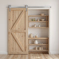 Sliding Barn Door Hardware Kit 2000mm Silver Single