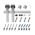 5FT Sliding Barn Door Hardware Kit 330LBS Single Track Silver