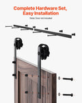 Sliding Barn Door Hardware Kit 6.6FT 330LBS Black Track