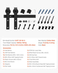 Sliding Barn Door Hardware Kit 6.6FT 330LBS Black Track