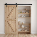Sliding Barn Door Hardware Kit 6.6FT 330LBS Black Track