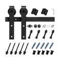 Sliding Barn Door Hardware Kit 6.6FT 330LBS Black Track