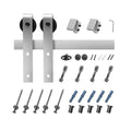 6FT Sliding Barn Door Hardware Kit 330LBS Single Door Silver