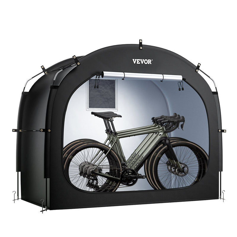 Bike Storage Tent 3-4 Bikes Waterproof Outdoor Fiberglass Ventilated