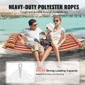 Double Quilted Hammock 12ft 2 Person 480lbs Hardwood Spreader Bars