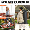 Double Quilted Hammock 12ft 2 Person 480lbs Hardwood Spreader Bars