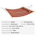 Double Quilted Hammock 12ft 2 Person 480lbs Hardwood Spreader Bars