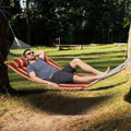 Double Quilted Hammock 12ft 2 Person 480lbs Hardwood Spreader Bars
