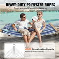 Double Hammock 12ft Quilted 2 Person 480lbs Hardwood Spreader Bars