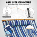 Double Hammock 12ft Quilted 2 Person 480lbs Hardwood Spreader Bars