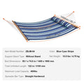 Double Hammock 12ft Quilted 2 Person 480lbs Hardwood Spreader Bars