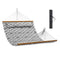 Double Quilted Hammock 12ft 2 Person 480lbs Hardwood Spreader Bars