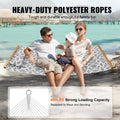 Double Quilted Hammock 12ft 2 Person 480lbs Hardwood Spreader Bars