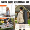 Double Quilted Hammock 12ft 2 Person 480lbs Hardwood Spreader Bars
