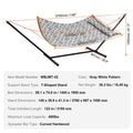 Two Person Hammock with Stand 480lb Capacity Curved Bar Pillow