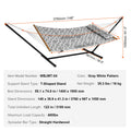 Two Person Hammock with Stand 480lb Capacity Steel 12FT
