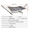 Double Quilted Hammock 2 Person with Stand 480lb Capacity
