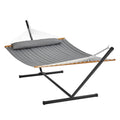 Double Quilted Hammock 2 Person with Stand 480lb Capacity