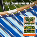 Two Person Hammock with Stand Included, Double Hammock with Curved Spreader Bar and Detachable Pillow and Portable Carrying Bag, Perfect for Outdoor Freestanding Hammock, 480lb Capacity