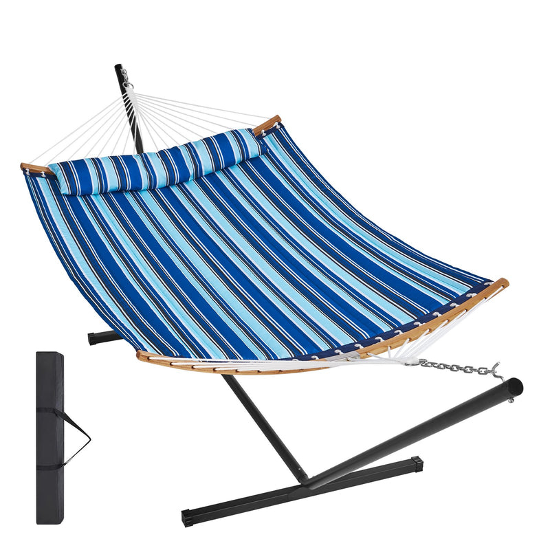 Hammock 2 Person Double with Stand 480lb Capacity Curved Bar