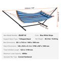 Hammock 2 Person Double with Stand 480lb Capacity Curved Bar