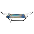 Double Quilted Fabric Hammock Two Person Hammock with Stand 480lb Capacity