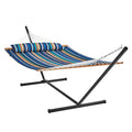 Double Quilted Hammock with Stand 2 Person 480lb Capacity