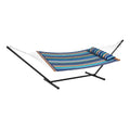 Double Quilted Hammock with Stand 2 Person 480lb Capacity