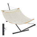 Hammock 2 Person DOUBLE with Stand 480lb Capacity Curved Bar Pillow