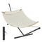 Hammock 2 Person DOUBLE with Stand 480lb Capacity Curved Bar Pillow