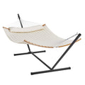 Hammock 2 Person DOUBLE with Stand 480lb Capacity Curved Bar Pillow